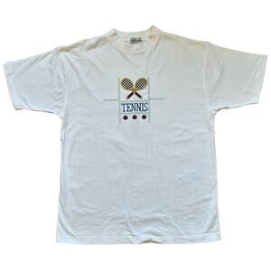 Vintage Oleg Cassini White Tennis Shirt